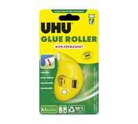 UHU Roller de colle – Ruban adhésif transparent repositionnable, sans solvants – 9,5 m x 6,5 mm