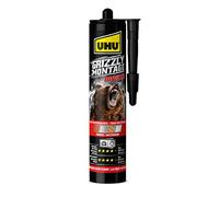 UHU Grizzly Power - Colle De Fixation Et Montage Ultra Forte - Tous Matériaux & Surfaces Intérieures - Prise Initiale Très Élevée - Sans Solvants - Blanche - Cartouche 370 g