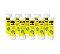 UHU Bâtons de colle sans solvants 8,2 g avec capuchon, Lot de 10