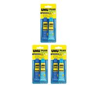 UHU Lot de 3 Plus Schnellfest, 3 x 35 g