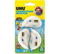 UHU Roller correcteur Mini – Rapide et précis – Capuchon protecteur – Blanc Lot de 3 6 m x 5 mm