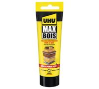 UHU Colle à bois Max Bois – Express, extra forte, séchage rapide, sans solvant, blanche 100 g