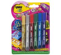 UHU Paillette Colle 10ml Paquet De 6 Tubes Variés Couleurs - Achat 3 Avoir 1