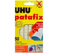 UHU Patafix Lot de 2 paquets de 80 pastilles adhésives amovibles Blanc