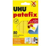 UHU Pastilles adhésives Patafix Originale – Prédécoupées double-face Jaune 80