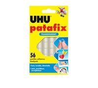 UHU Patafix invisible - pastilles adhésives prédécoupées, pâte à fixer, transparente, 56 pastilles