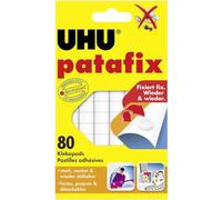 UHU Patafix Pastilles adhésives repositionnables décollables Blanc - Lot de 80 pastilles
