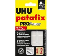 Uhu Patafix PROPower - Pastilles adhésives repositionnables ultra-fortes, intérieur et extérieur - Blanc