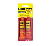 UHU Plus 2 Min Colle Époxy Bicomposant Super Rapide Extra Fort Transparent