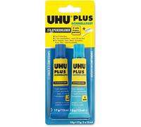 Uhu Plus 5 Minutes Colle Universel Composants A+B Rapide - 18 G+ 17 G - 2x15 ML