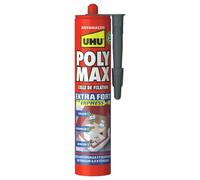 UHU Poly Max - Mastic-Colle Extra-Fort Séchage Rapide - Pour Coller, Assembler, Jointer - Tous Matériaux ET Surfaces - Intérieur/Extérieur - Sans Solvants - Anthracite - Cartouche 425 g