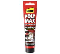 UHU Mastic-colle Poly Max – prise immédiate, séchage rapide, sans solvants – Blanc 165 g
