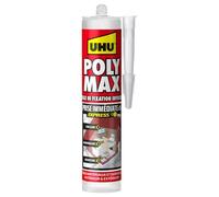 UHU Mastic-colle Poly Max – Prise immédiate, transparent, sans solvants – Cartouche 300 g
