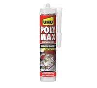 UHU Polymax Colle de montage 10 SEK SOFORT POWER - Colle de montage universelle transparente et mastic d'étanchéité à haute adhérence initiale et croissance rapide - Transparent - 300 g