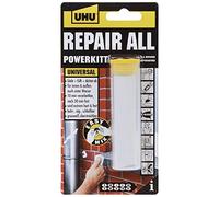 UHU Pâte époxy Powerkitt, colle à réparer 2 composants, séchage rapide, gris 60 g