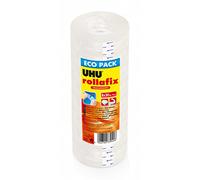 UHU Rollafix - Ruban Adhésif Transparent - Haute Qualité - Ne Jaunit Pas - Fournitures École Et Bureau - Recharge - Lot De 8 Rouleaux De 25 m X 19 mm