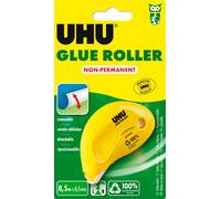 UHU Roller de colle Dry & Clean non permanent jaune
