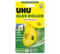 UHU Roller de colle – Ruban adhésif transparent repositionnable, sans solvants – 9,5 m x 6,5 mm