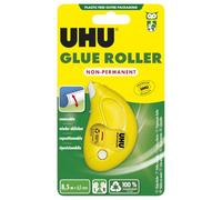 UHU Roller De Colle - Ruban Adhésif Non Permanente Et Repositionnable - Application Rapide Propre Et Précise - Instantanée - Sans Solvants - Transparente - 9,5 m X 6,5 mm