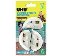 UHU Roller correcteur Mini – Rapide et précis – Capuchon protecteur – Blanc Lot de 3 6 m x 5 mm