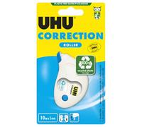 UHU Rollers Correcteur - Ruban Correcteur Compact - Rapide Propre Et Précise - Avec Capuchon Protecteur Et Vis D'Ajustement De La Bande - Fournitures Scolaire Et Bureau - Blanc - 10m X 5 mm