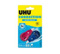 UHU Rollers de correction micro - Ruban correcteur rapide, propre et précis, blanc, lot 2 de 8m x 5mm