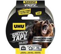 UHU ruban PE tissé GRIZZLY TAPE argenté 49 mm x 25 m