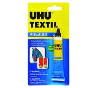 UHU Spezialkleber Textil Tube, Schnellabbindender Klebstoff für verschiedenste Textilien und Stoffe, 20 g
