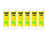 UHU STIC Bâton de colle - Sans solvant - Application transparente - 40 g - Lot de 6