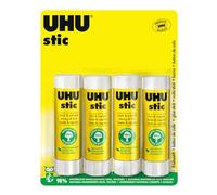 UHU Stic - Bâton de colle sans solvants blanche lot 4 stics de 40g
