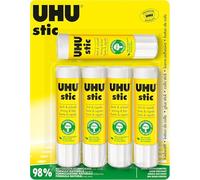 UHU Stic - Bâtons de colle sans solvants, blanche, lot 5 stics de 21 g