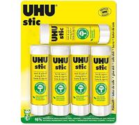 UHU Stic Batons de Colle sans solvant, 40 g, Lot de 5, Blanc, 5 x 40 g Stic