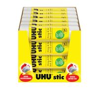 UHU Stic - Bâtons de colle sans solvants, blanche, lot 24 stics 8.2g
