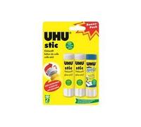 UHU stic - Paquet 2 bâtons de colle stic + 1 bâton de colle stic Magic, sans solvant