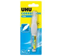 UHU Stylo Correcteur - Liquide Correction Blanc - Application Précise Et Anti Fuite - Séchage Rapide - Bureau Et École - Blanc - 8 ml