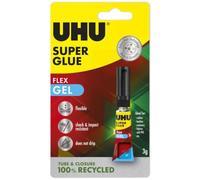 UHU Super Glue Flex Gel 3 g | Gel adhésif flexible résistant aux chocs
