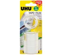 UHU Tape Film transparent, recharge de 4 pièces 19 mm x 7,5 mm