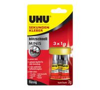 UHU UHU Colle cyanoacrylate ultra-rapide 3x1g Quantité:10