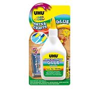 UHU Young Creativ - Colle Blanche Loisirs Créatifs - Travaux Manuels Arts And Crafts - Sans Solvants - Spatule Intégrée - Sèche Transparente - Flacon 100 g