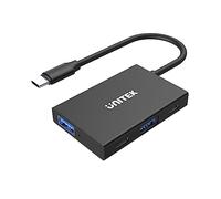 uHUB Q4 Advanced 4 en 1 USB-C Hub en 10Gbps H1302A / USB3.1 Gen2 10Gbps SuperSpeed/Anti-Traces de Doigts Boîtier en Alliage d'aluminium/Couleur : Noir/Dimensions Miniatures