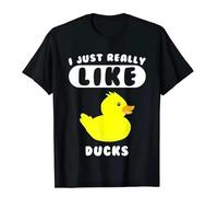 UHYft66AWZ Gift for Duck Lovers I Just Really Like Ducks T-Shirt Black XXL