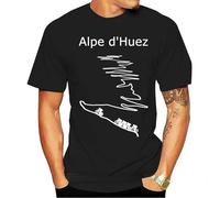 UHYft66AWZ RABS Alpe D Huez in France Cycling Shirt for Men Women Exercise Tshirt Breathable Comfortable Black XXL