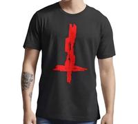 UHYft66AWZ Satan Cross Satan Symbol T-Shirt Black XL