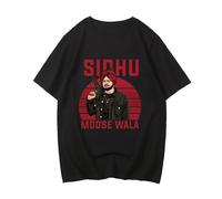 UHYft66AWZ Sidhu Moose Wala T Shirt The Last Ride Fans Men T-Shirt Black S