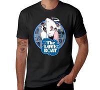 UHYft66AWZ The Love Boat Pacific Princess 70s Retro cast Tribute T-Shirt Black 3XL