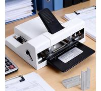 UIBAO Agrafeuse à Double Tête Réglable | Capacité de Reliure 50 Feuilles | Profondeur d’entrée Papier 2-210 Mm | Robuste et Économe en Effort | Compatible Formats A3/A4/18K