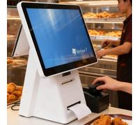 UIBAO Caisse enregistreuse POS Intelligente,Double écran Tactile 15,6 Pouces + écran Client,8 Go RAM,128 Go SSD,imprimante 58mm intégrée,multilingue,pour café,Boutique et hôtellerie Singlescreen