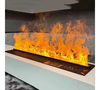 UIBAO Cheminée à Vapeur 3D Insert Encastrable,Cheminée Atomisée | Remplissage Intelligent Eau,168 Couleurs | Minuterie/Tactile | Salon Maison | Humidificateur Silencieux Économe Énergie 150cm