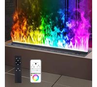 UIBAO Cheminée Électrique Fausse Cheminée 3D,Humidificateur à Vapeur d’Eau,Flamme Réaliste 168 Couleurs,Remplissage Automatique,Tactile/App,Salon Hôtel,Décoration Moderne Économe Énergie 120cm
