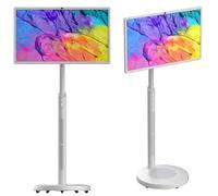 UIBAO Écran Portable TV, écran Tactile Rotatif (8G + 128G) - Écran Portable sans Fil pour extérieur + caméra et Support de Sol réglable,Écran Tactile,Caméra 13MP,Rotation Complète À 360 Degrés 24in